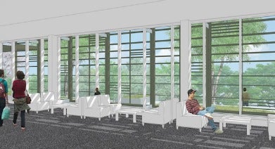 Rendering of the Healey Family Student Center in New South Hall